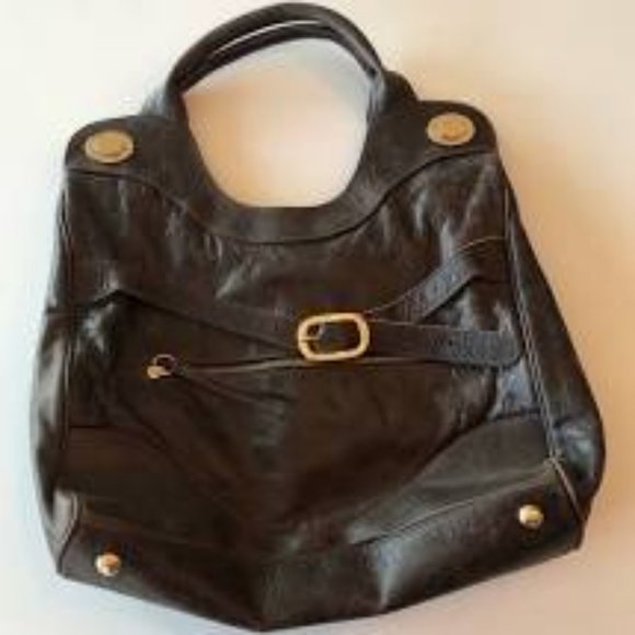 Foley + Corinna Chestnut Leather Jet Set bag tote - Picture 3 of 6